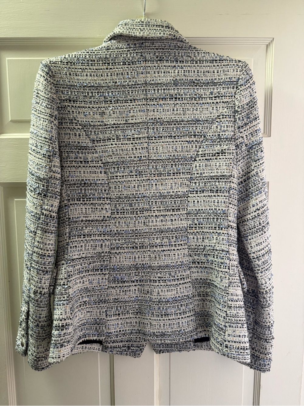 L’agence Kenzie Double Breasted Tweed Blue Blazer - 4 - Picture 7 of 8